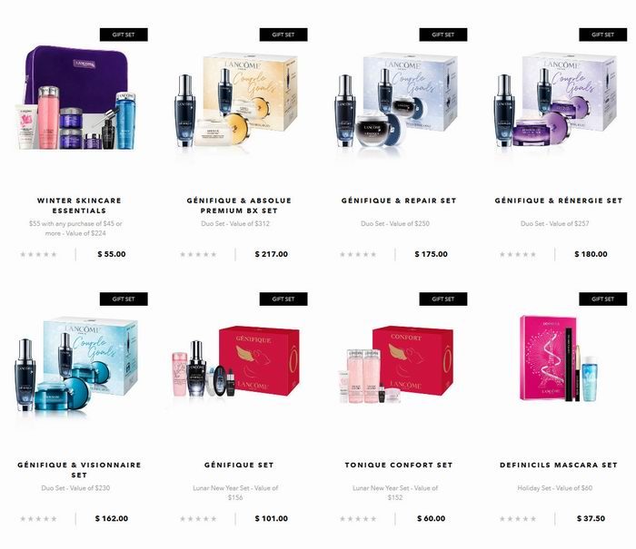 Lancome 兰蔻 2019春节限量红色版 小黑瓶+菁纯唇膏上市，满送价值138加元大礼包！大量新款超值套装上市！