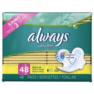 Always Ultra Thin Regular Pads with Wings Unscented 超薄护翼卫生巾48片