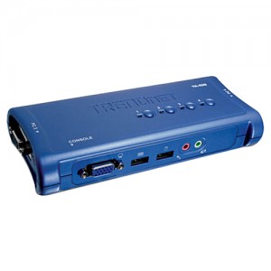 TRENDnet TK-409K 4 Port USB VGA Audio KVM Switch Kit 4口KVM电脑切换器