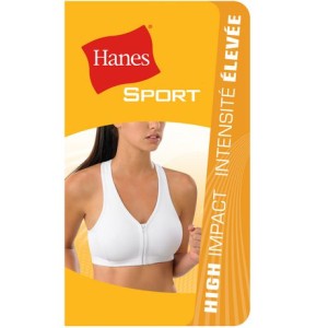 Hanes Sport Zipper Front with Racerback Sports Bra