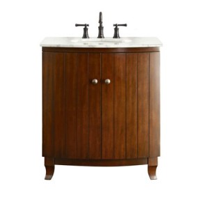 Style Selections Vancleaf 30-in x 22-in Mink Single Sink Bathroom Vanity with Natural Marble Top