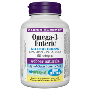 Webber Naturals Omega-3 Enteric - EPA 400 DHA 200 - 60's