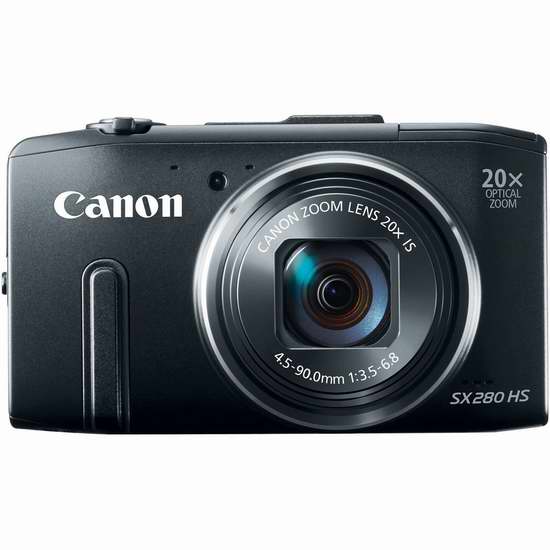 Canon® 'PowerShot® SX280 HS' Digital Camera Bundle性能媲美摄像机支持WiFi/GPS