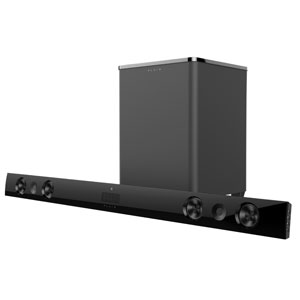 翻新FLUID 2.1-CHANNEL TV SOUNDBAR WITH SURROUND SOUND, WIRELESS SUBWOOFER, BLUETOOTH AND NFC TECHNOLOGY