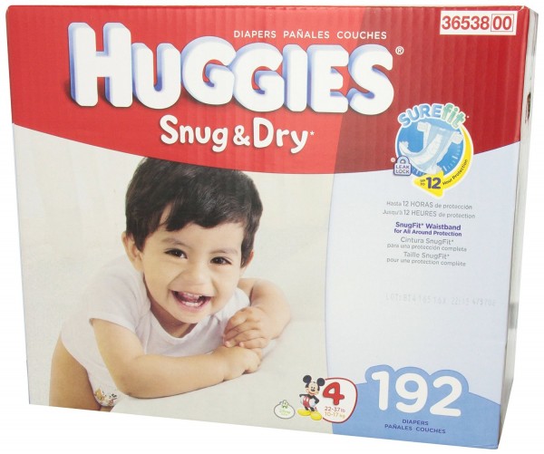 Huggies 舒适干爽婴儿纸尿布Snug and Dry Diapers, Step 4, Economy Plus, 192-Count