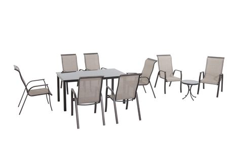 hometrends 10-Piece Sling Dining Set with Expandable Table室外餐桌椅10件套