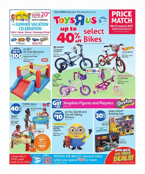 Toys R Us & Babies R Us本周（2015.6.19-2015.6.25）打折海报