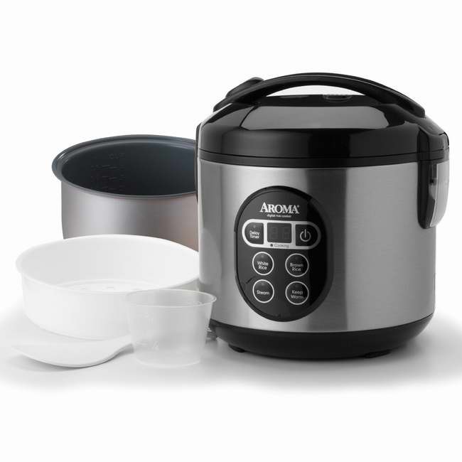 Aroma ARC-914SBD 8-Cup, Cooked Digital Rice Cooker and Food Steamer数字电饭煲，配小蒸格