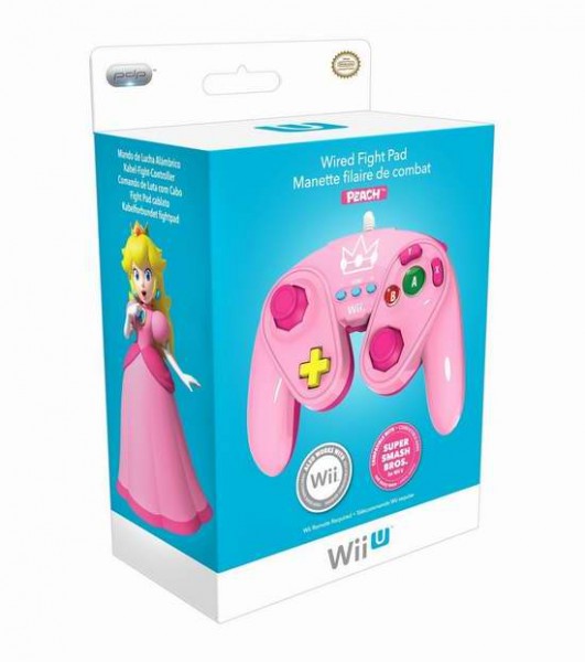 Wired Fight Pad for Wii U – Princess Peach游戏手柄