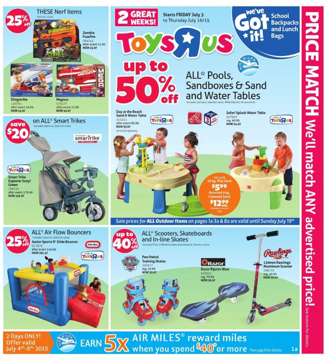 Toys R Us & Babies R Us两周（2015.7.3-2015.7.16）打折海报