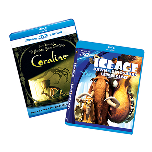 Panasonic 3D Blu-ray Movies Promo Bundle：Ice Age: Dawn of the Dinosaurs  (2009) & Coraline (2009)