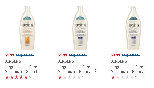 3款 Jergens Ultra Care Moisturizer 润肤露1.99元特卖