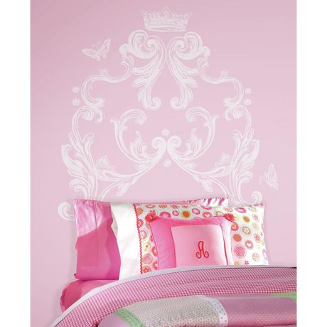 Scroll Headboard P&S Giant Wall Decal 粉色墙壁装饰贴花，现价11.49元，原价22.97元