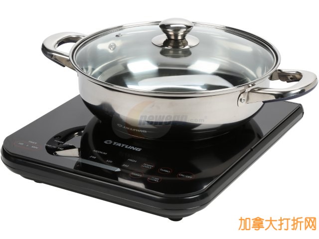 TATUNG TIH-F1500SU Induction Cooker 1500瓦电磁炉及不锈钢锅套装69.99元特卖，原价249.99元