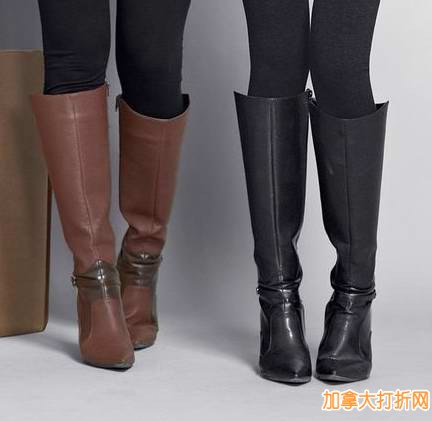 JESSICA®/MD Women's Leather-Look Fashion Boot 时尚高跟女靴（两色可选）1.6折15.94元清仓