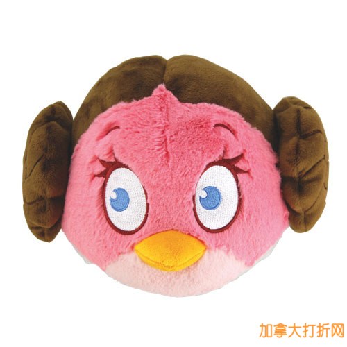 Best Buy多款布艺玩偶1折起清仓，额外再打7折！Angry Birds Star Wars 16" Princess Leia Plush Toy 愤怒小鸟布艺玩偶2.79元特卖