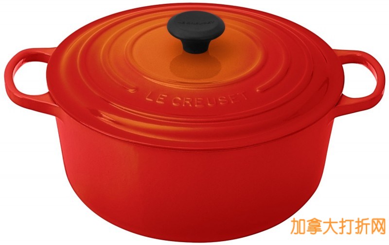 Le Creuset 6.7升经典圆形酷彩珐琅铸铁深烧锅5.3折249.99元限量特卖！