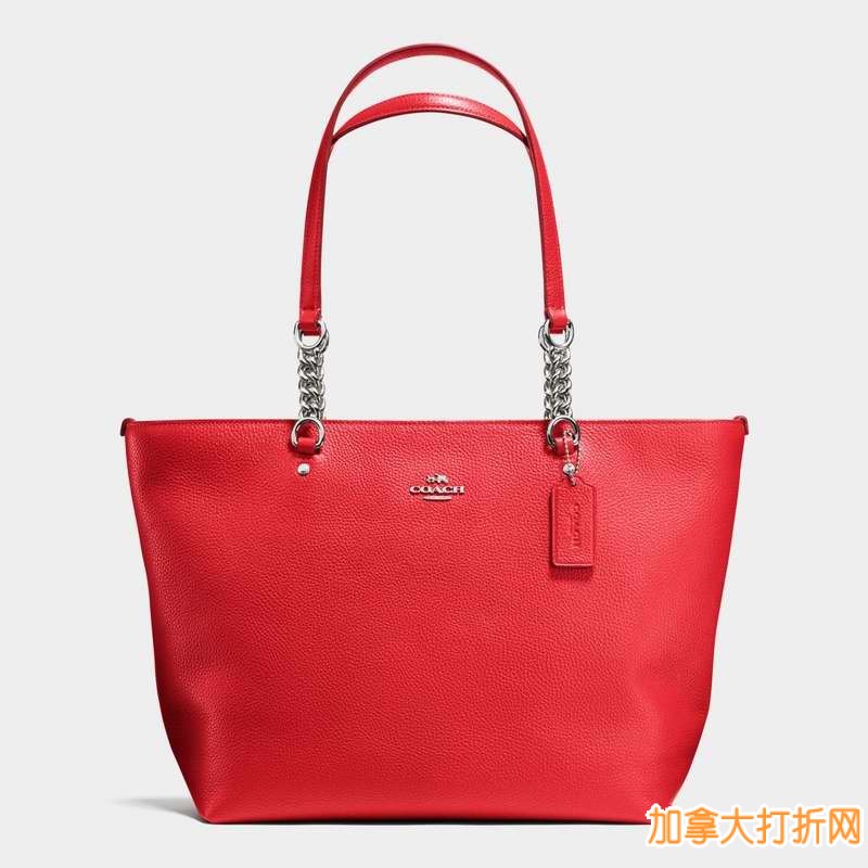 COACH  City Pebbled Leather Tote 时尚女士手提皮包立减140元！仅售199.99元！4色可选