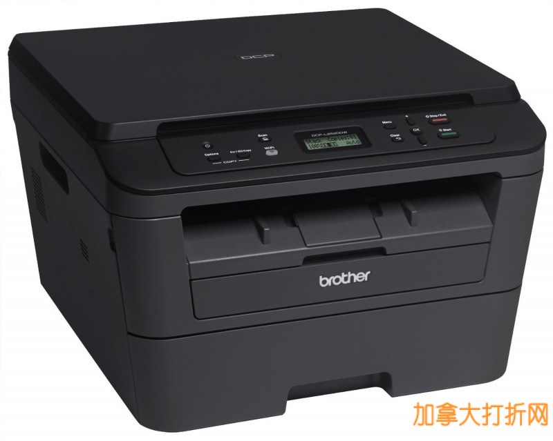 Brother DCPL2520DW 多功能一体黑白无线激光打印机4折79.98元特卖！