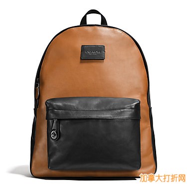 时尚新款！COACH Campus Backpack 运动小牛皮男女旅行双肩包420元，原价595元