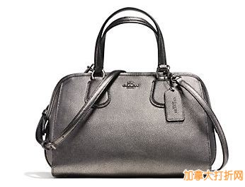 COACH  Nolita Satchel In Metallic Pebble Leather两用手提包特价191.25元，原价340元，包邮