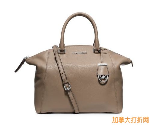 Michael Kors Riley Large Leather Satchel 大号手提包6.6折（还有深蓝色可选）特卖249元，原价378元，包邮