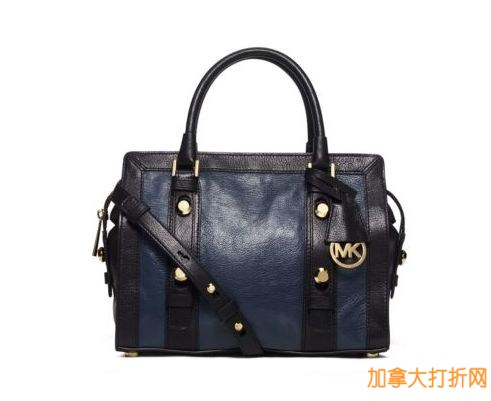 Michael Kors Collins Stud Medium Two-Tone Leather Satchel 中号手提包/挎包6.3折（三款可选）特卖249元，原价398元，包邮