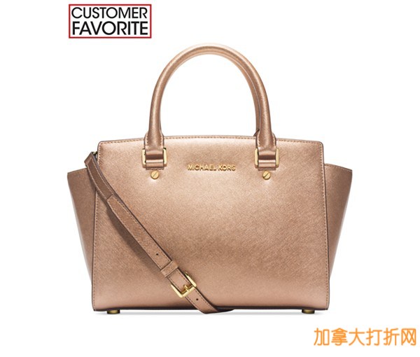 Michael Kors Selma  经典中号手提包/斜挎包（两种颜色可选）特卖231.66元，原价429.77元，包邮