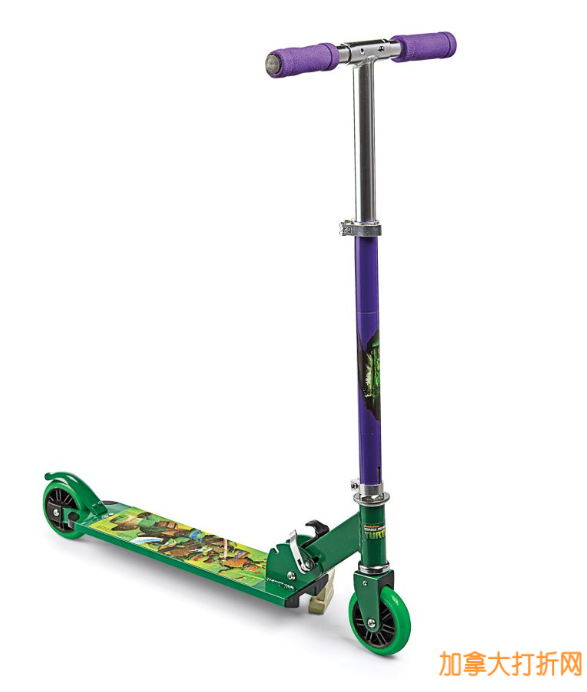 Teenage Mutant Ninja Turtles® 2 Wheeled Folding Aluminum Scooter 忍者神龟儿童滑板车特价19.99元