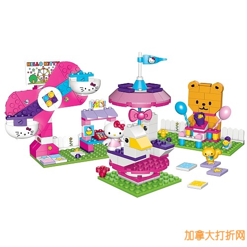 Mega Bloks (10956)- Hello Kitty Fun at the Fair 凯蒂猫趣味展览积木特价10元，原价21.99元