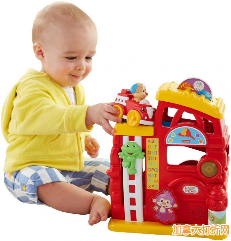 Fisher-Price 智能小狗与消防站儿童玩具20.99元特卖，原价34.99元，包邮，满100元限时赠送价值24.99元Amazon珍藏版泰迪熊玩偶！