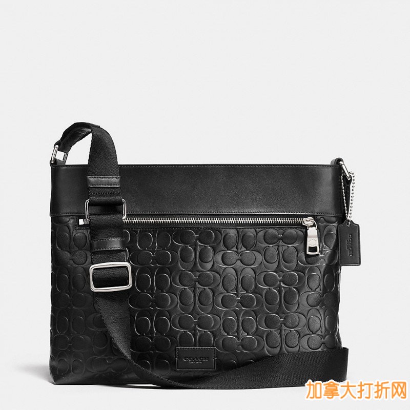 COACH 71651男式运动款牛皮SAM斜跨包263.2元特卖，原价470元！