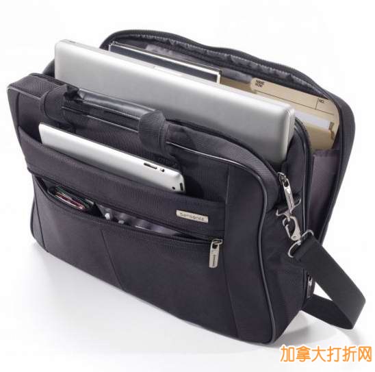 Samsonite新秀丽17寸 2 Gusset Brief with RFID 经典商务公文包2.3折22.28元清仓！