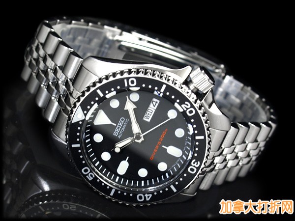 畅销热款，翻版劳力士！Seiko精工 SKX007K2 专业潜水员系列机械时尚男表200.8元特卖并包邮！