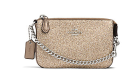  COACH Nolita Glitter Wristlet 腕包特价70元，原价100元