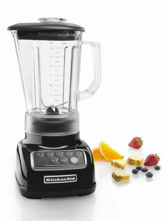  KitchenAid KSB1570 黑色经典款56盎司5速立式搅拌机 历史最低价4.8折80.94元特卖并包邮！