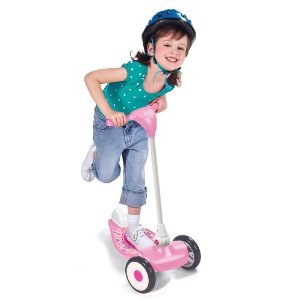  Radio Flyer My 1st Scooter Girls 粉色滑板特价25元，原价49.97元