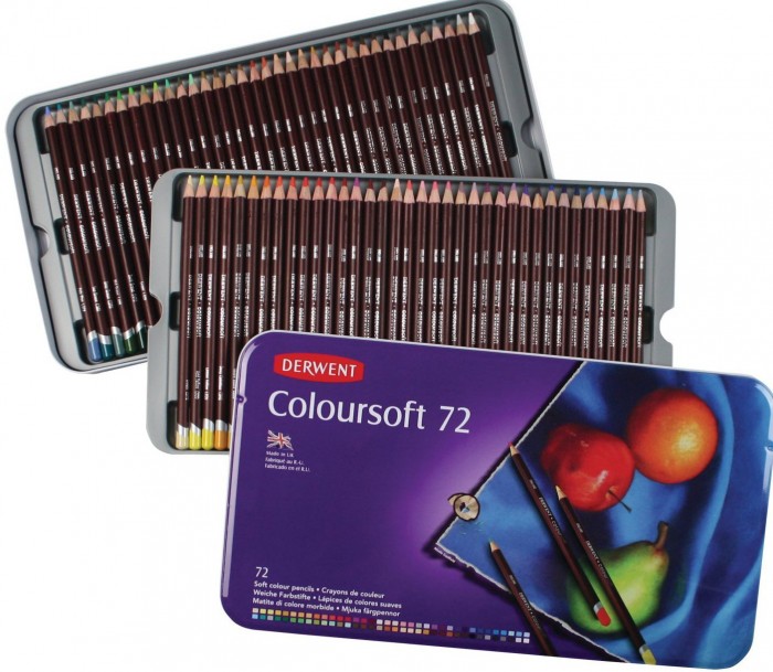  Derwent  (0701029) 72 支Colorsoft Pencils柔软彩色铅笔特价79.99元，原价171.59元，包邮，