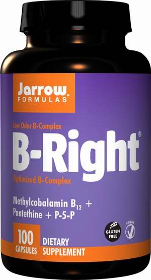  Jarrow Formulations Jarrow B-right Complex 杰诺维生素B族胶囊100粒8.1折 22.38元限量特卖并包邮！