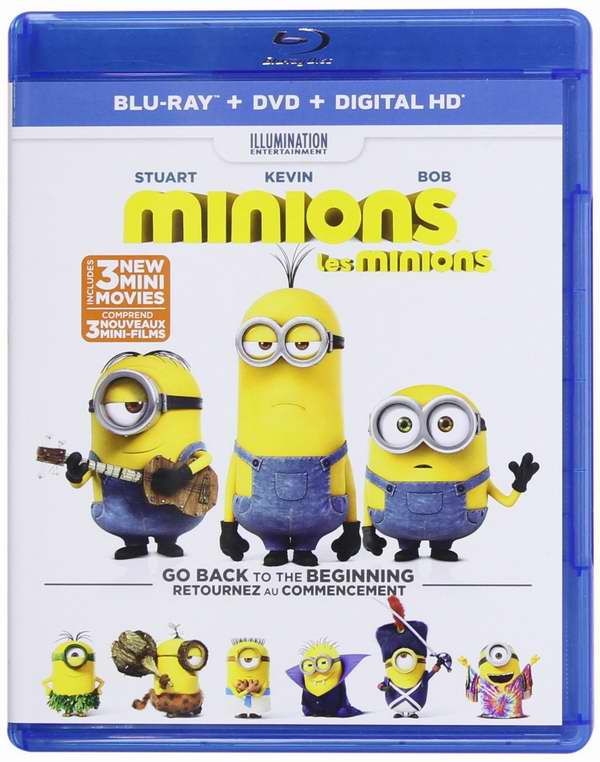  《Minions 小黄人大眼萌》蓝光 + DVD + 高清数码版 4.2折12.99元限时特卖！