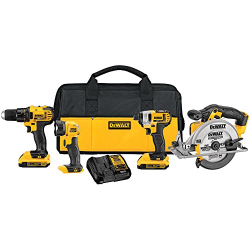  历史新低！DEWALT 得伟 DCK421D2 20V Max 锂电 电动工具（电钻、冲击钻、圆锯、工作灯）4件套 279.99元限时特卖并包邮！