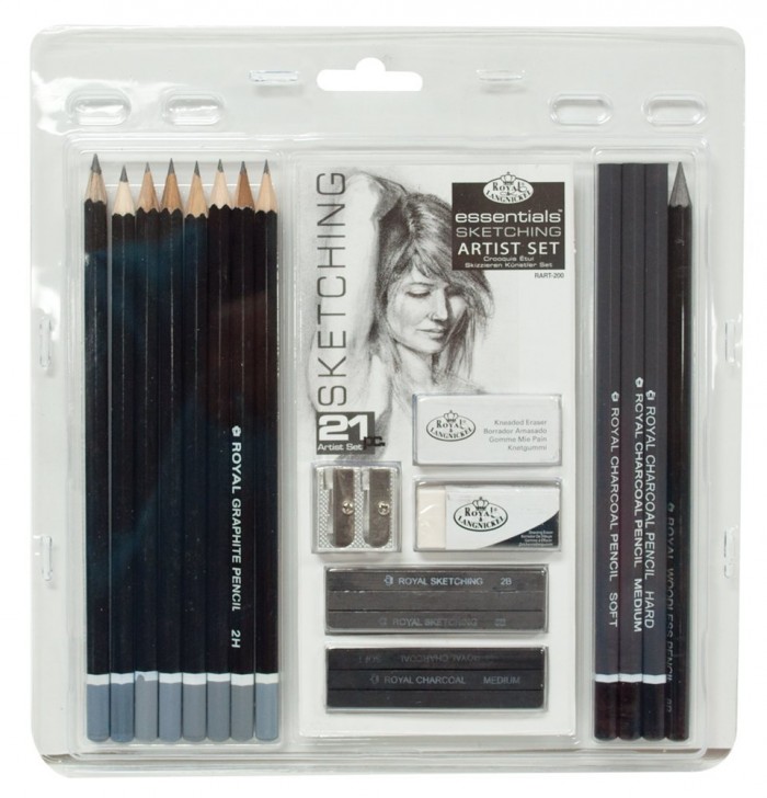  Royal Brush and Langnickel素描铅笔套装21支 8.99元特卖，原价10.99元