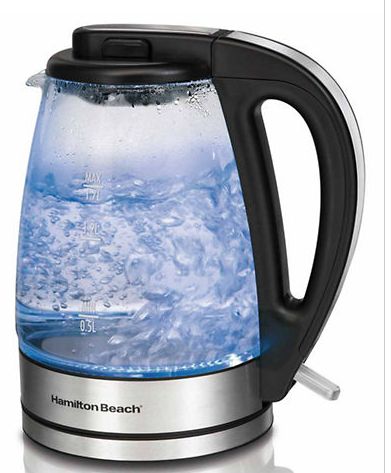  HAMILTON BEACH 1.7L 玻璃热水壶38.24元特卖，原价59.99元，包邮