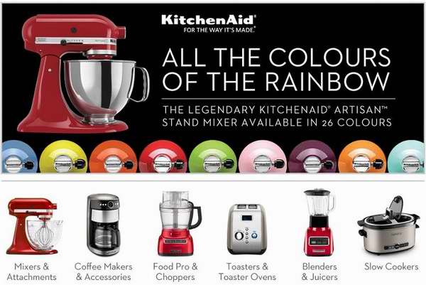  KitchenAid多功能厨师机、厨房大小电器、炊具、厨房用品等2.5折起限时特卖！额外再打8.5折！