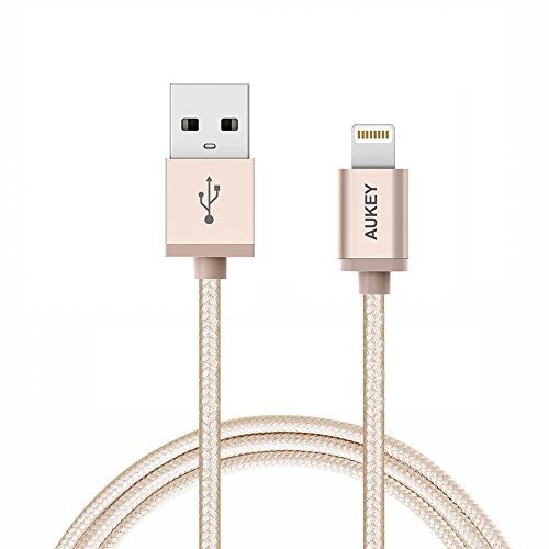  Aukey 1.2m / 3.9ft 苹果MFI认证USB 数据线特价 9.39元，原价 29.99元