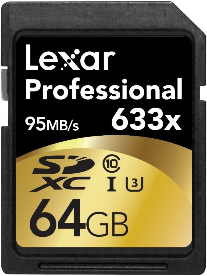  Lexar Professional 633x 64GB 高速SDXC UHS-I/U3 存储卡2张特卖 31.99元， 原价 71.99元，包邮