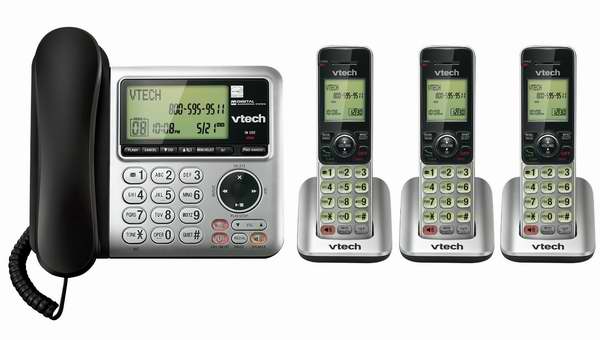  Vtech 伟易达 DECT CS6649-3 子母机一拖三数字无绳电话套装7折 69.99元限时特卖并包邮！