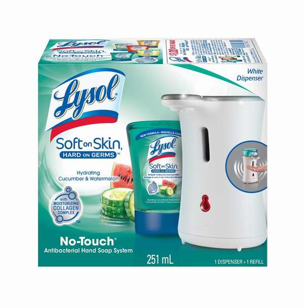  Lysol 免触感应式抗菌洗手液机套装6折 8.99元限时特卖！Refill洗手液两件套5.2折6.58元限时特卖！芦荟维E、黄瓜西瓜两味可选！