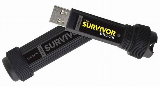  历史最低价！Corsair 海盗船 Flash Survivor Stealth CMFSS3B 256GB USB 3.0 军用级防震防水高速闪存盘/U盘5折 99.97元限时特卖并包邮！