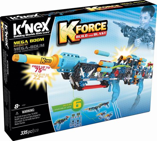  Knex K-Force Mega Boom 武装系列超远程发射枪玩具4.2折 24.65加元限时特卖！